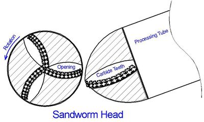 Sandworm Cutting Head, Two Views